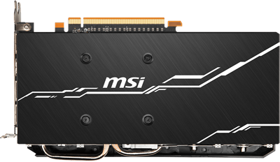 The backplate of this graphics card